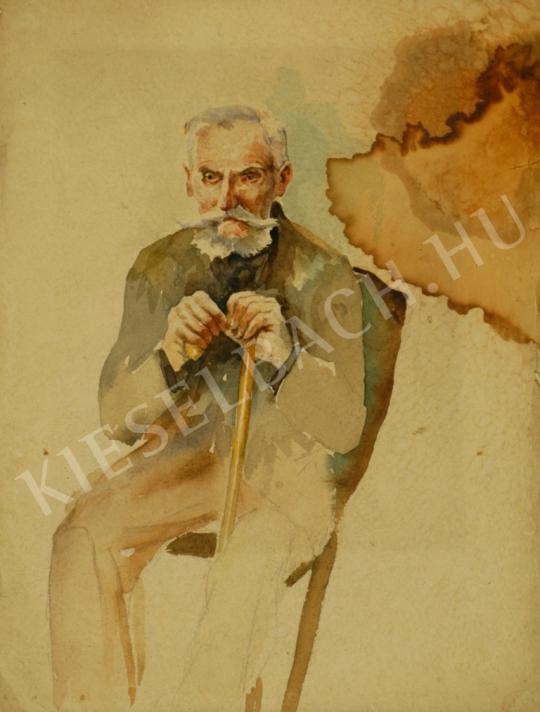 Ismeretlen művész - Öregember (Nagypapa) festménye