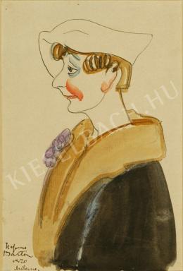  Barta, István - Woman with art deco hat (1920)