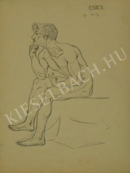 Pál Csúcs - Male nude (Study) (1905)