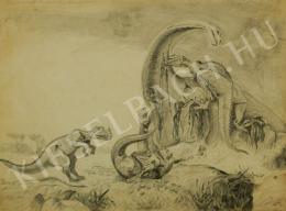 Pál Csúcs - Dinosaurs (Fight of Beasts) (c. 1905)