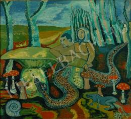  Balázs, János - Mushroom-pickers (Scene with snake) (c. 1975)