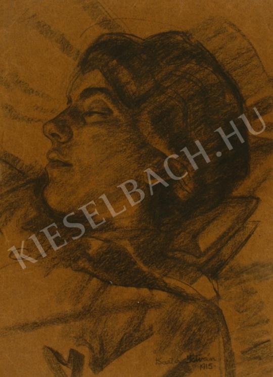  Barta István - Szendergés (Alvó nő) festménye