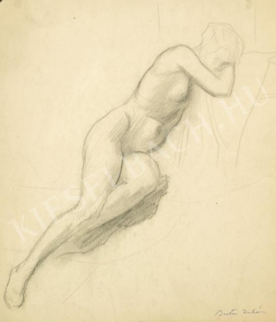  Barta, István - Modell (Nude in studio) painting