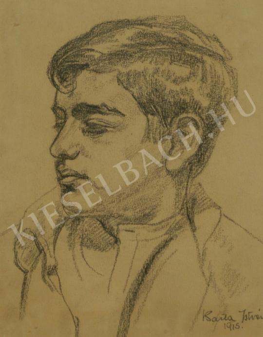  Barta István - Fiatal férfi portréja festménye