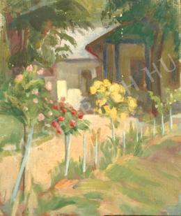  Barta, István - Garden with roses (Szolnok Garden) (c. 1910)