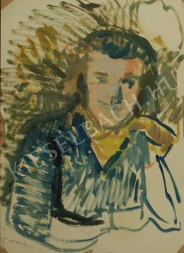 Jánossy Ferenc - Fiú kék pulóverben (1960-as évek)