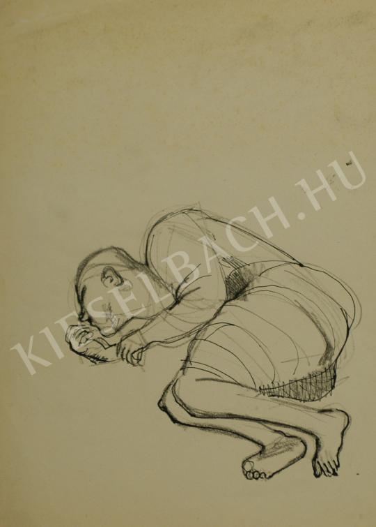 Jánossy Ferenc - Alvó férfi festménye