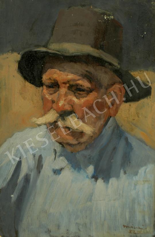 Mácsai István - Öreg férfi portréja festménye