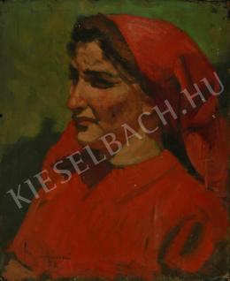 Mácsai, István - Woman with red kerchief (1952)