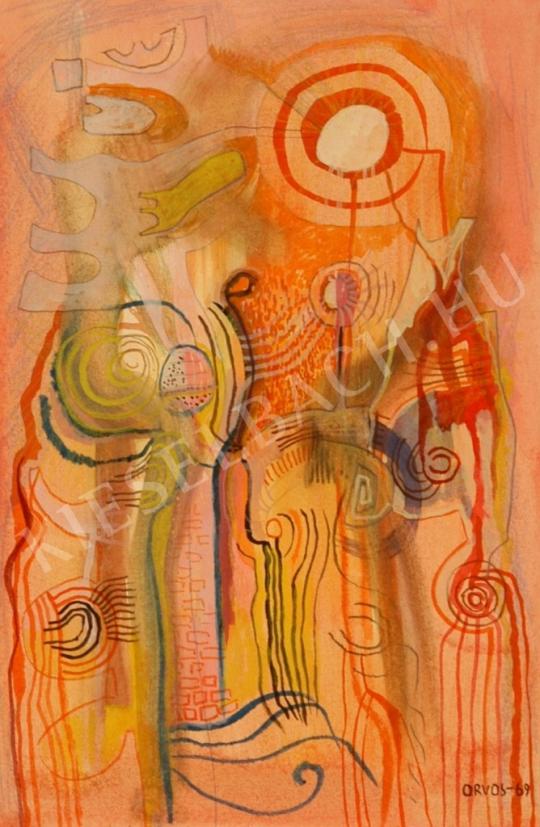 Orvos, András - Under the sun-disk (Rose atmosphere) painting