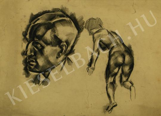 Aba-Novák, Vilmos - Head and nude studies painting