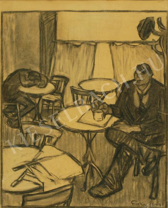 Egry, József - Café painting