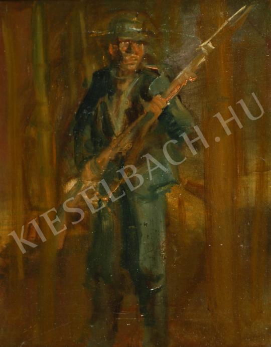  Mednyánszky, László - Soldier with bayonette painting