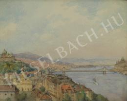 Gimes Lajos - Budapest látképe a Gellért-hegyről 