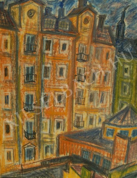 Fenyő, Andor (Endre) - Houses at Paris painting
