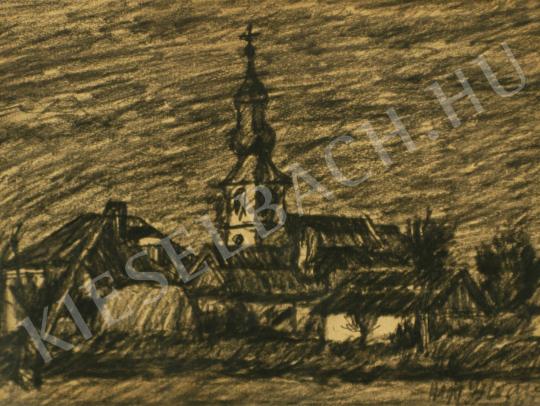 Nagy, István - Village with the tower of church painting