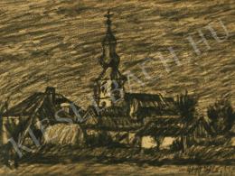 Nagy, István - Village with the tower of church 