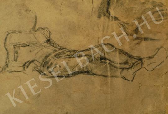  Mednyánszky László - Lincselés (Földön fekvő férfi) festménye
