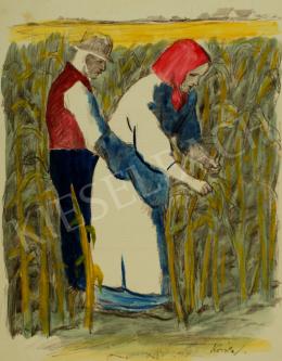  Koszta, József - Husking corn (1930s)