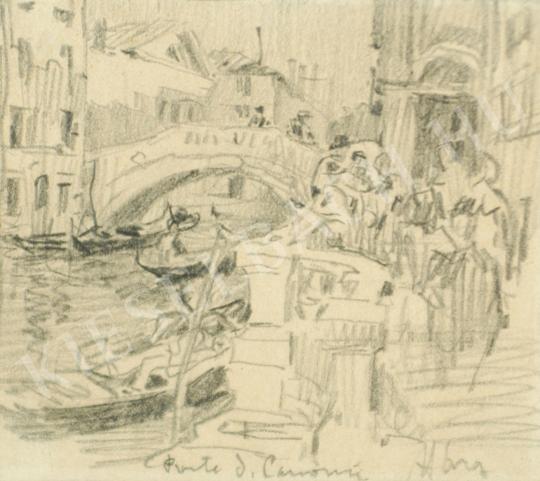  Háry, Gyula - Detail of Venice (Ponte dei Cammini) painting