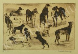 Vadász, Endre - Greyhound-dogs (Studies of greyhound-dog following Rubens) (c. 1930)
