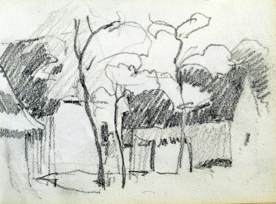  Nyilasy, Sándor - Detali of Street at Alsóváros painting