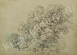 Kelety Gusztáv - Erdő szélén legelésző marha (1870-es évek)