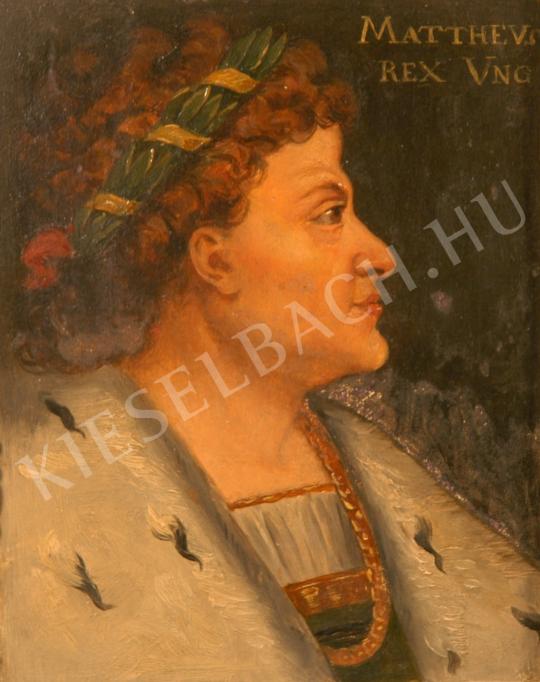  Túry Gyula - Mátyás király portréja (I. Corvin Mátyás) festménye
