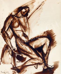  Márffy, Ödön - Female Nude Sitting 