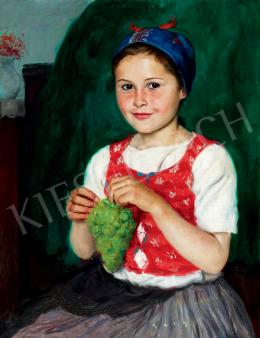  Glatz, Oszkár - Girl with Grapes 