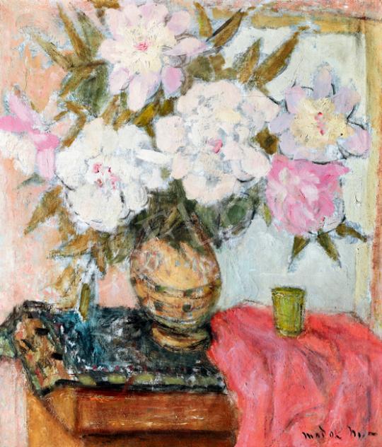  Modok Mária - Műtermi csendélet (Pünkösdi rózsák) | 41. Aukció aukció / 72 tétel
