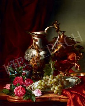 Schaffer Adalbert - Csendélet szőlővel és szamovárral (Biedermeier csendélet) | 41. Aukció aukció / 75 tétel
