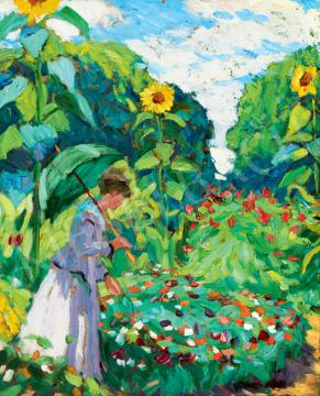 Balla, Béla - Lady with Parasol in the Garden | 41th Auction auction / 76 Lot