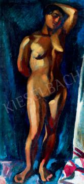 Ziffer, Sándor - Nude with Blue Drapery (Model) | 41th Auction auction / 84 Lot