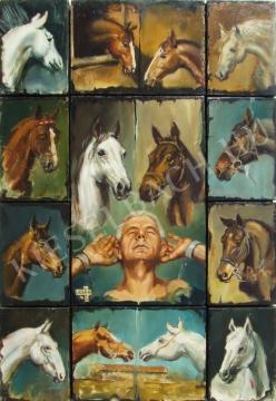  Urbán, Gábor - Self-Portrait with Horse Studies painting