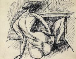 Tihanyi, Lajos, - Back nude, about 1912 