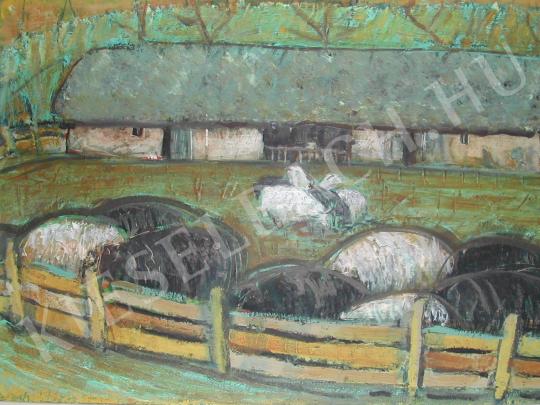 Fülöp, Sándor - Sheep in Stock-yard painting