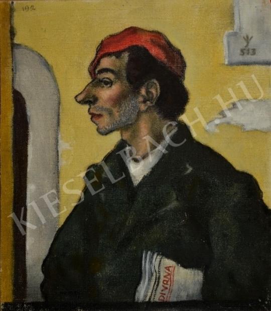 Vasvári, József - Newspaper Dealer painting