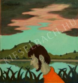 Vasvári, József - Painter at Lakeshore (c. 1960)