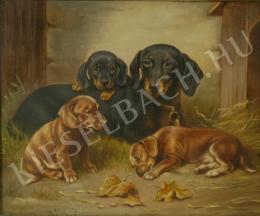  Reichert, Carl - Dachshunds (Dog with Cubs) 