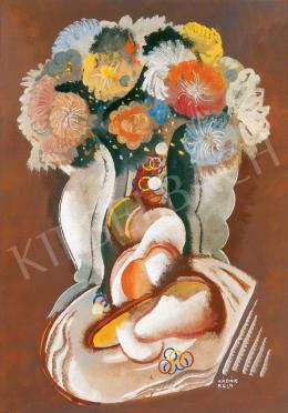  Kádár, Béla - Still-Life of Flowers with Fruits (c. 1935)