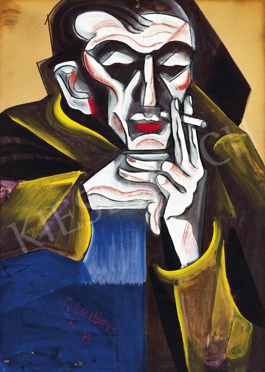  Scheiber, Hugó - Man smoking | 42th Auction auction / 23. Lot
