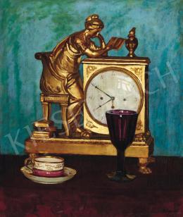 Jávor, Pál - Still-life with a Clock 