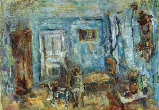  Diener-Dénes, Rudolf - Zsófi in a Blue Room | 42th Auction auction / 134. Lot