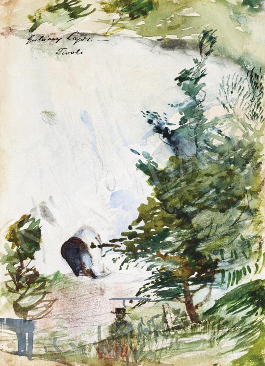  Gulácsy, Lajos - Italian Landscape with Wanderer (Tivoli) | 42th Auction auction / 136. Lot