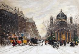  Berkes, Antal - Winter Street in the City 