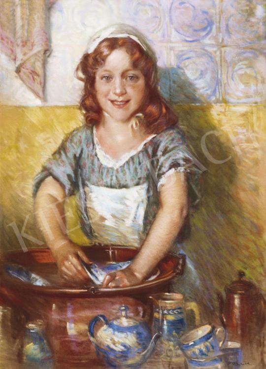  Poll, Hugó - Girl with Apron | 42th Auction auction / 144. Lot