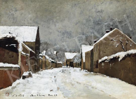  Paál, László - Snowy Barbizon Street (Barbizon) | 42th Auction auction / 151. Lot