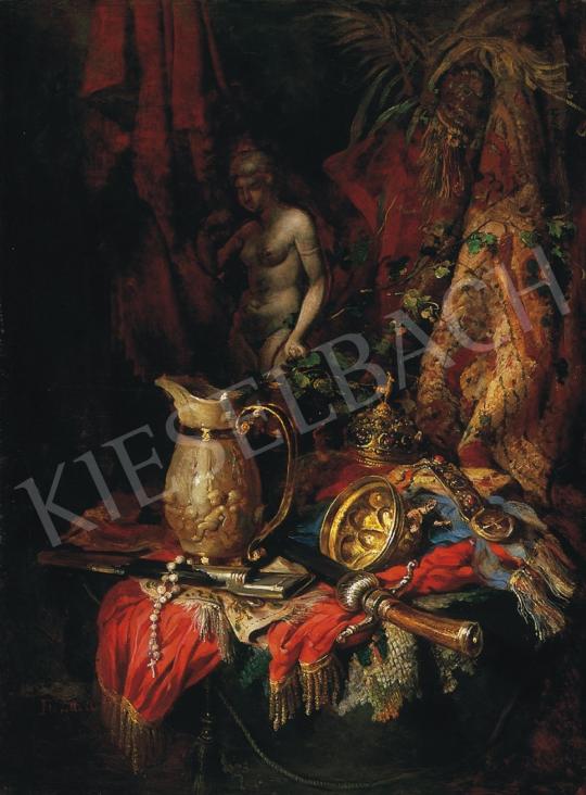 Signed Florette A - Still-life with treasures and statues | 17th Auction auction / 147 Lot