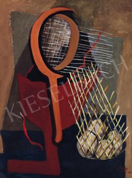 Tihanyi, Lajos, - Still-life with Tennis Racket 